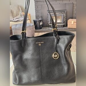 Michael Kors Black Lenox Leather Tote Bag
